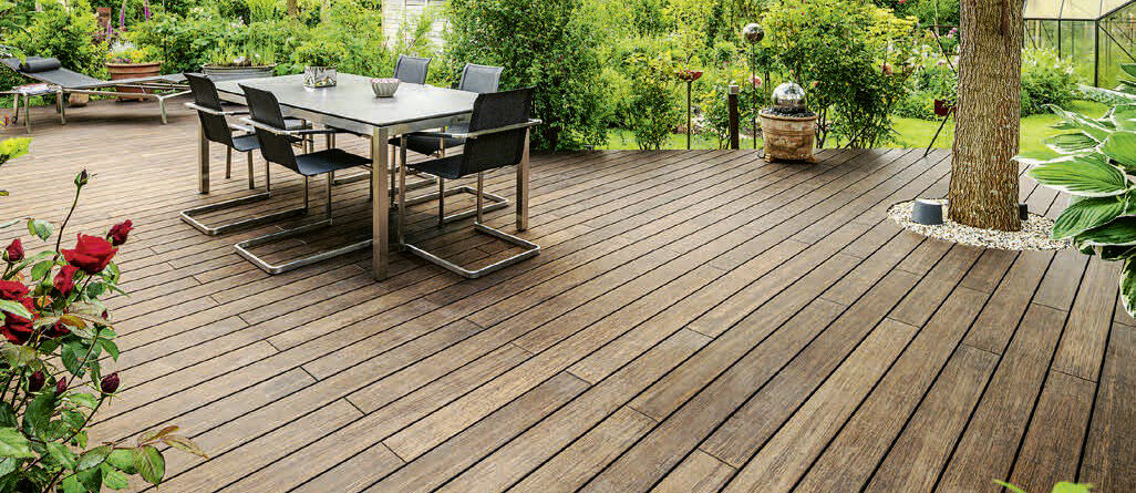 Terrasse aus Thermo Bambus