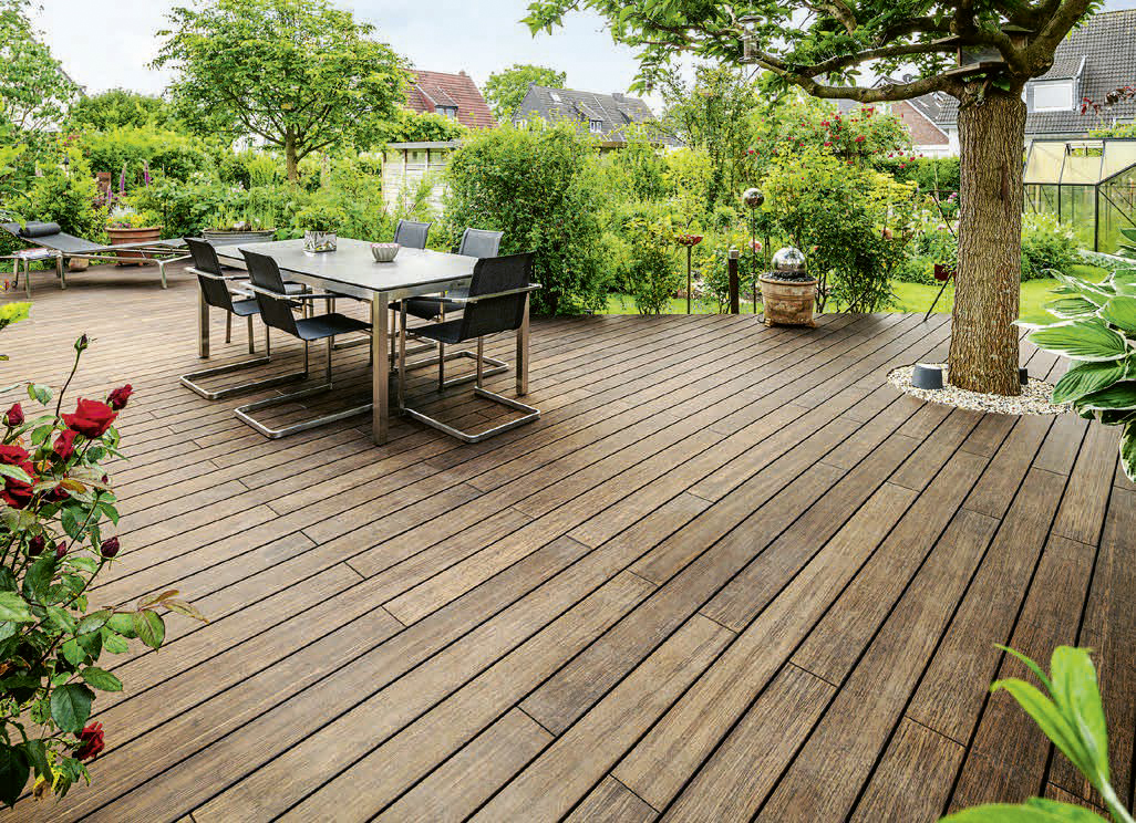 Terrasse aus Thermo Bambus