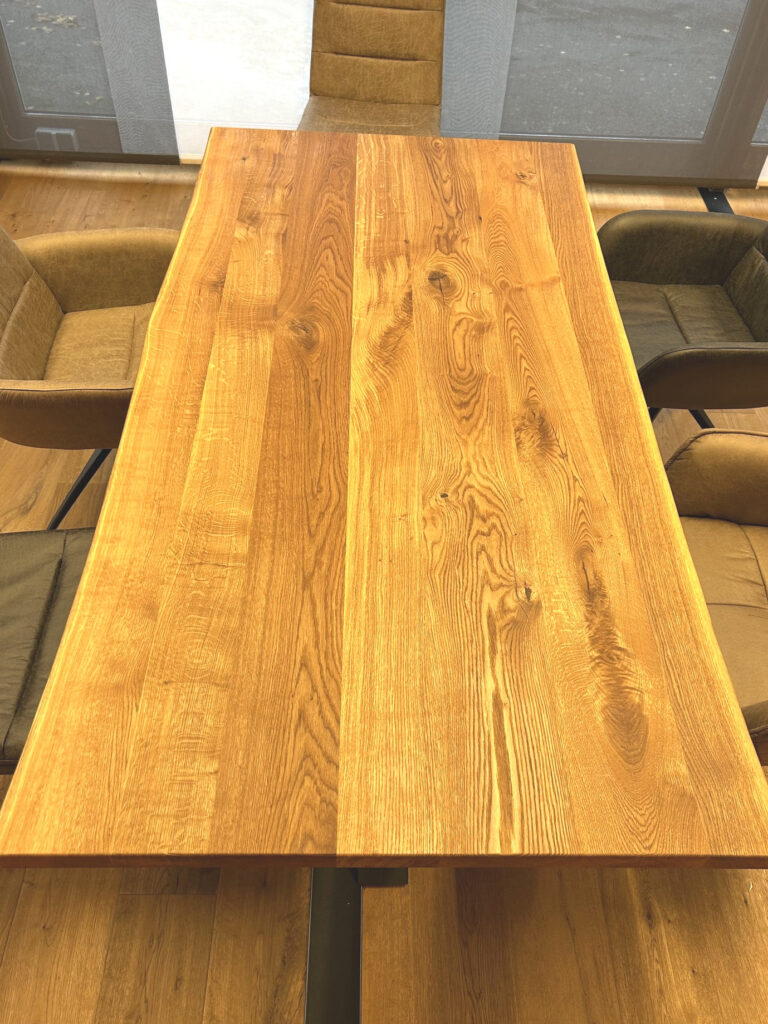 Eichen Tischplatte oberfläche