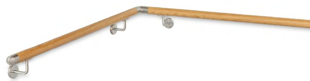 Handlauf gerade mit Edelstahlabschluss